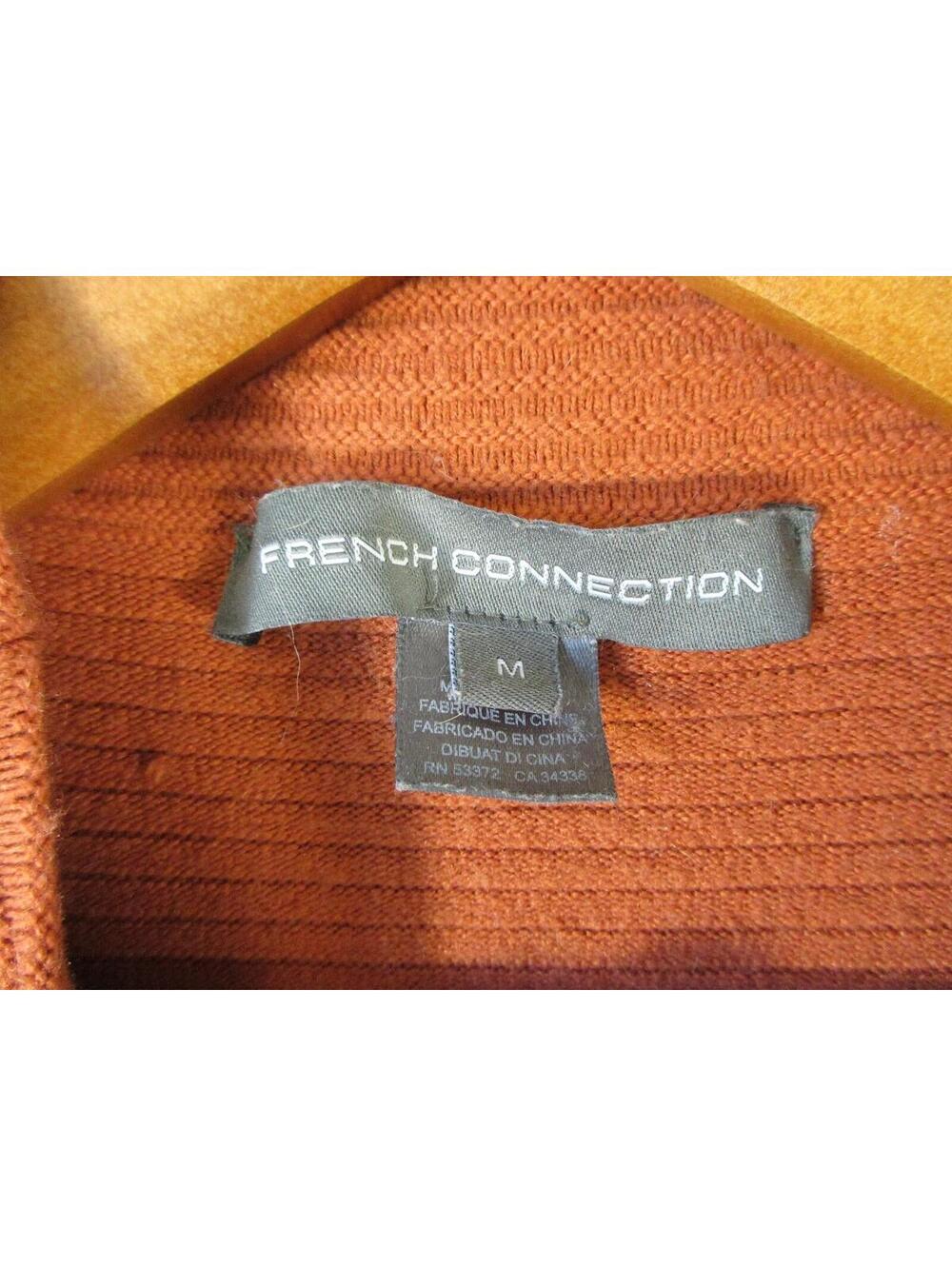 French Connection Womens Pullover Turtleneck Sweater Long Sleeve Size M Orange - Picture 4 of 6